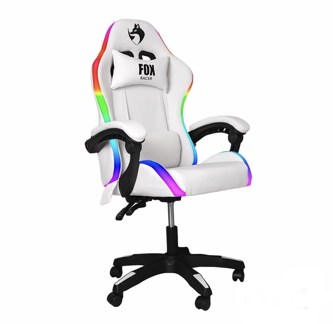 Cadeira Gamer Fox Racer Nordic Branca RGB