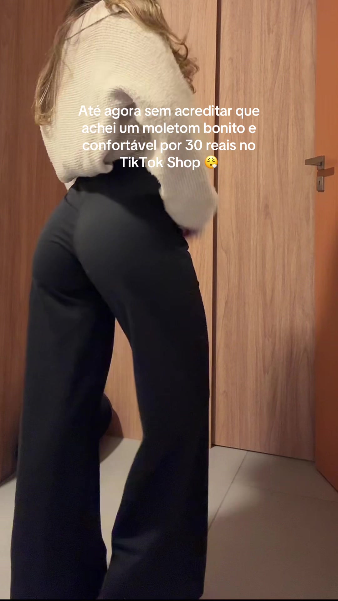 Calça Wide Legging Moletinho